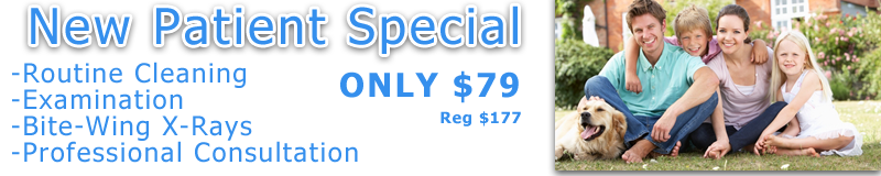 New Patient Special- Routine Cleaning, Examination, Bite-Wing X-Rays, Professional Consultation. Only $79